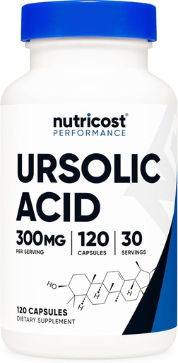 [BRSW2AYBAV5Q43IY] Nutricost Ursolic Acid 300mg, 120 Capsules - Vegetarian, Non GMO, Gluten Free, Soy Free