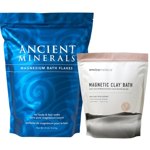 [BRSRMZ3RDIIREYLJ] Ancient Minerals Magnesium Bath Flakes - Enviromedica Magnetic Clay - Pure Genuine Zechstein Chloride - Natural Detox with Sodium and Calcium Bentonite Clay Powder
