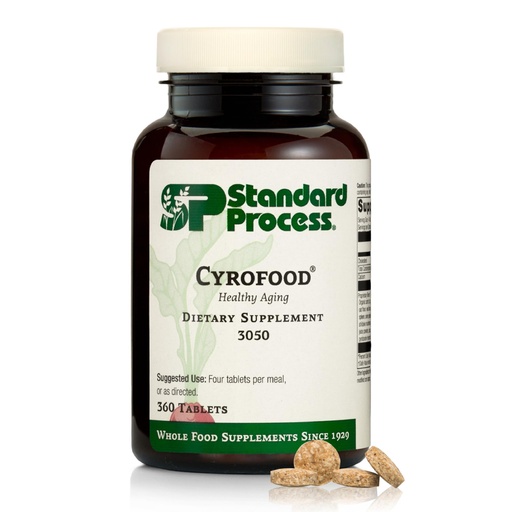 [BRSWIY34OYMQGE36] Standard Process Cyrofood - Healthy Aging Support Supplement - Nutritional Supplement with Bovine Adrenal, Reishi Mushroom Powder, Organic Carrot & More - Whole Food-Based Supplement - 360 Tablets