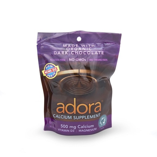 [BRSWIF32CN7WIC3Y] Adora Calcium Supplement Dark Chocolate, 30 Count (Value Pack of 3)