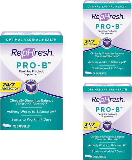 [BRSWIGQTCV4GCF36] RepHresh Pro-B Probiotic Feminine Supplement Capsules (Pack of 3)