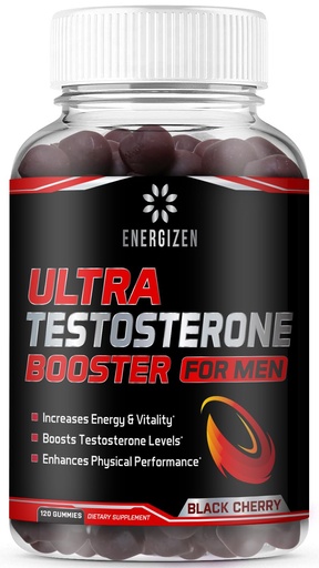 [BRSROEI2CUMGGELH] 8in1 Testosterone Booster for Men with Tongkat Ali, Fenugreek, Ashwagandha and Magnesium - Improve Libido & Hormonal Balance, Non GMO Made in the USA, Black Cherry, 120 Count Gummies for Men