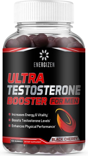 [BRSROEI2CUMGGELH] 8in1 Testosterone Booster for Men with Tongkat Ali, Fenugreek, Ashwagandha and Magnesium - Improve Libido & Hormonal Balance, Non GMO Made in the USA, Black Cherry, 120 Count Gummies for Men