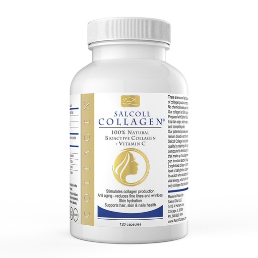 [BRSRAGQ6OAOQO23L] Salcoll Pure Marine Collagen Skin Capsules (120 Count) – Anti-Aging Supplement for Women & Men, Boosts Collagen, Reduces Wrinkles, Supports Skin, Hair & Nails with Hydration & Nourishment