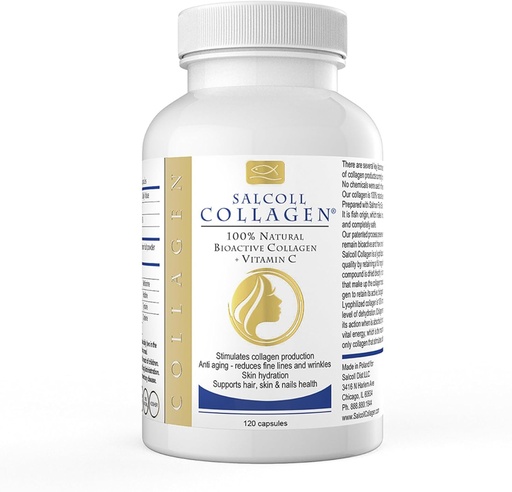 [BRSRAGQ6OAOQO23L] Salcoll Pure Marine Collagen Skin Capsules (120 Count) – Anti-Aging Supplement for Women & Men, Boosts Collagen, Reduces Wrinkles, Supports Skin, Hair & Nails with Hydration & Nourishment