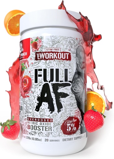 [BRSRAHAOCUBGMGTD] 5% 栄養 FullAF プレワークアウト | 量産ポンプで刺激フリー | L-Citrulline、L-Taurine、Nitrosigine、GlycerSize(フルーツパンチ)