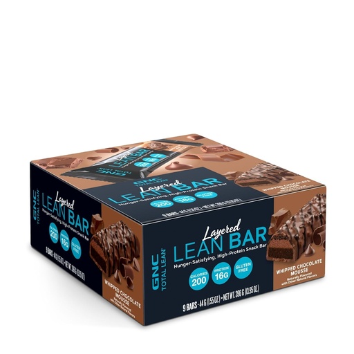 [BRSRMAI5BB7Q4CL6] GNC Total Lean Layered Lean Bar|Hunger Satisfying - High Protein Snack Bar | Whipped Chocolate Mousse - 9 Bars