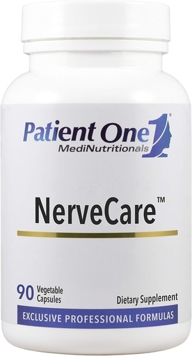 [BRSWGFQOBEHBSFD3] Patient One NerveCare | Supplement to Support Nerve and Vascular Health* | With Alpha Lipoic Acid, Vitamin B12, ALC and Benfotiamine | 90 Capsules