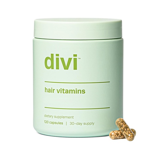 [BRSROZT5OAARQA33] divi Hair Vitamins for Women & Men – Made with Clean and Science-Backed Ingredients to Grow + Thicken – Create a Healthy Hair Environment – Made with Biotin and Lustriva