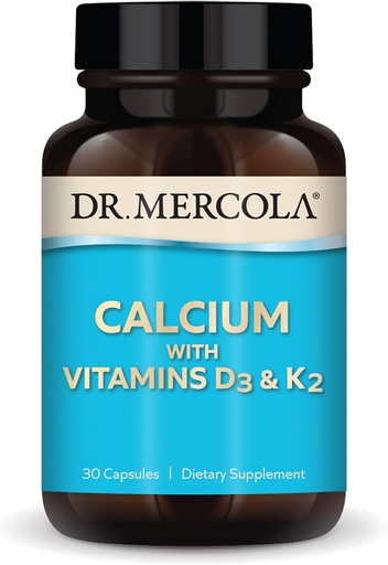 [BRSWG2YPO57QY2Y4] Dr. Mercoladis Vitamins D3 & K2 - Kemik ve Kalp Sağlığı * - Vitamin D3 & K2 - Yumurta kabuğu-Derived - Non-GMO, Gluten-Free & Soy Free - 30 Capsules (30 hizmet)