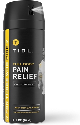 [BRSWYBDYOR4AAFI3] TIDL Cryotherapy Pain Relief Spray, 3 Oz, Targeted Neck Pain, Joint & Muscle Pain Relief, Organic, Plant-Based Menthol, Instant Cooling for Arthritis, Back & Knee Pain