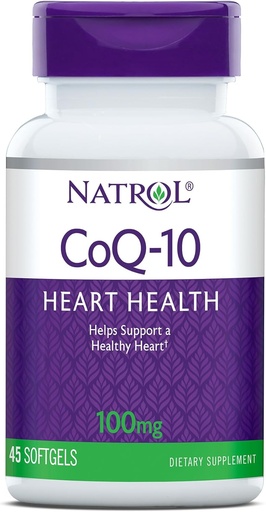 [BRSWIYTZA4EBUDDX] Natrol, CoQ-10 Softgels, Heart Health Dietary Supplement, 100 mg, 45 Count