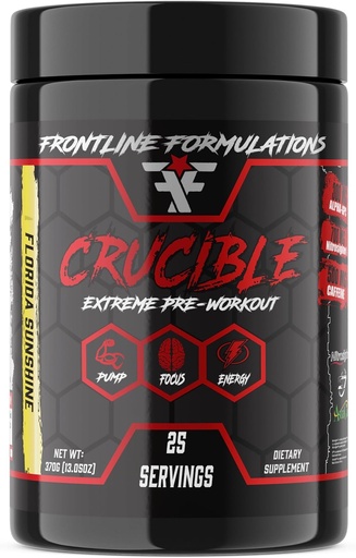 [BRSROZIBBF6WAHLA] Crucible Pre-Workout Powder, Explozibil Workouts, Laser Focus, High Stim, Amazing Flavor, Veteran Owned and Operated (25 Servings, Florida Sunshine)