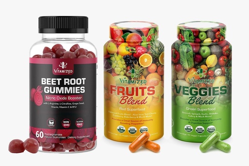[BRSROFAKCV6GEE3B] Blissful Wellness Fusion: Beet Root Gummies & Fruits/Veggies Supplement