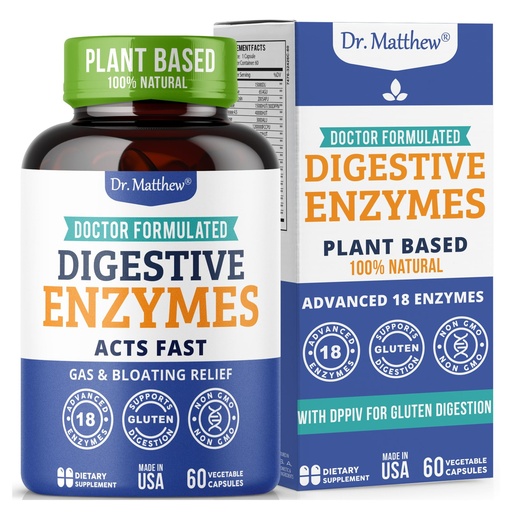 [BRSWKFYKAIGBSCLO] Best Digestive Enzymes for Women & Men with Lactase Lipase Amylase Bromelain. Enzymes for Digestion & Digestive Health. Gas and Bloating Relief for Women and Men. Gallbladder Enzymes & Supplements.