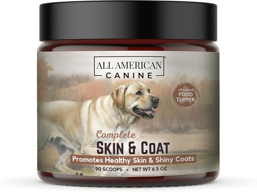 [BRSROCYBAAHREFA2] Complete Skin & Coat Natural Protein-Enriched Powdered Supplement Food Topper | 90 Servings