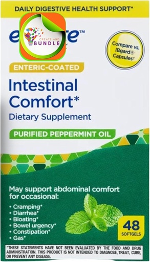 [BRSRAYIEOYCQACTZ] Equate Peppermint Oil Softgels, 48 Count - Dietary Supplement for Enhanced Digestive Health, Natural Peppermint Extract, Supports Gastrointestinal Comfort + Create Sticker