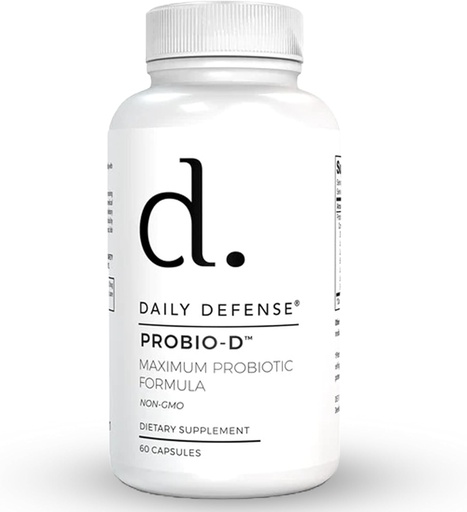 [BRSWYHYQPMAW2HIY] Probiotic Immune Support Supplement - Daily Probiotics for Men with Constipation & Gas - Digestion and Bloating Supplement & Probiotics for Women - 60 Capsules, PROBIO-D