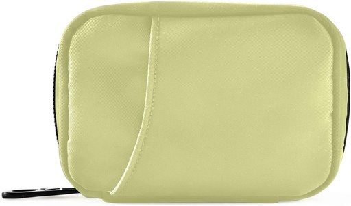 [BRSRMZANCUIQI33U] Naanle Pill Box 7 Day Case Travel Organizer Bag with Zipper Portable Compact Size for Vitamin Supplement Holder, Solid Color Chartreuse Yellow, 4.6 x 3.14 x 1.88 Inch, 0.12 kilograms, 1.0 Count