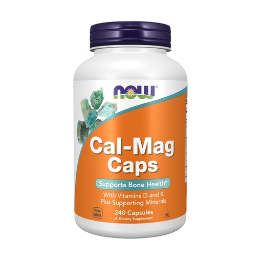 [BRSWIY32BQPQ22DK] NOW Supplements, Cal-Mag Caps with Vitamin D and Supporting Minerals, Supports Bone Health*, 240 Veg Capsules