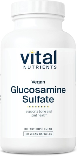 [BRSWIYQQCJ5RWEI7] Vital Nutrients Vegan Glucosamine Sulfate 750mg | Healthy Cartilage, Mobility, and Joint Support Supplement | Vegetable Source of Glucosamine | Gluten, Dairy, Soy Free | Non-GMO | 60 Capsules