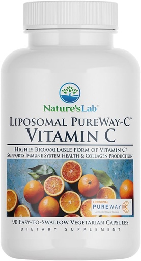 [BRSW2FQHCQMBQ2DZ] Nature's Lab Liposomal PureWay-C® Vitamin C - Supports Immune Health & Collagen Production* - 90 Capsules