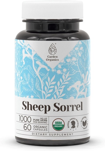 [BRSROGACBYMRMDI3] Sheep Sorrel USDA Organic 60 Capsules | Circulatory system, High-Potency Natural Supplement | Certified Organic Vegetarian Capsules and Organic Sheep Sorrel (Rumex Acetosella) Dried Herb (60 Capsules)