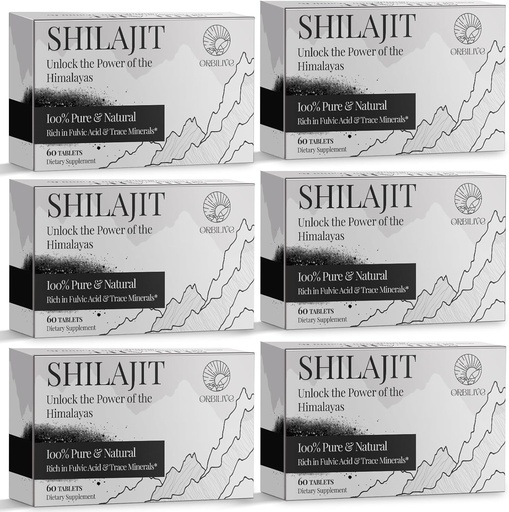 [BRSRAEL7CN7AMC3L] 30,000 MG Shilajit Tablets, 100% Shilajit Pure, Himalayan Organic, Shilajit for Men and Women Rich in Fulvic Acid & 85+ Trace Minerals, Shilajit Supplement for Energy & Immune System, 360 Count