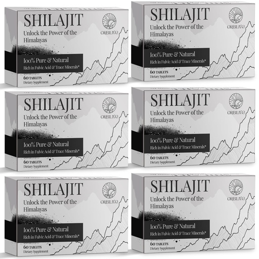 [BRSRAEL7CN7AMC3L] Shilajit Tablets 1000 MG, 100% Himalayan Organic, Shilajit Supplement Rich in Fulvic Acid & 85+ Trace Minerals for Men and Women, Energy & Immune System, 360 Count