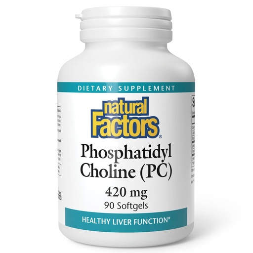 [BRSWIYT3PMMWEEDK] Natural Factors - Phosphatidyl Choline (PC) 420mg, Supports Healthy Liver Function, 90 Soft Gels