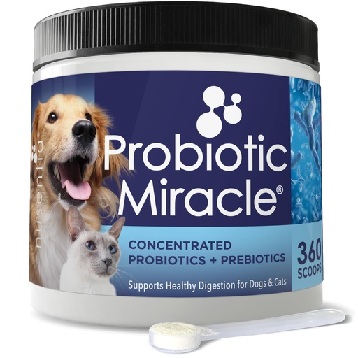 [BRSWIYA3AQOGIGDM] Probiotics for Dogs -(360 Scoops)-Probiotic Miracle -Advanced, Species Specific Probiotics and Prebiotics to Stop Diarrhea, Loose Stool, and Yeast-Plus Immune Support