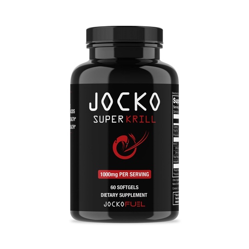 [BRSWGZAFOYCAIGTX] Jocko Fuel Antarctic Krill Oil Omega 3 Fatty Acid Supplements DHA & EPA - 1000mg Softgels - Supports Joints, Mobility & Mental Function (60 Softgels)