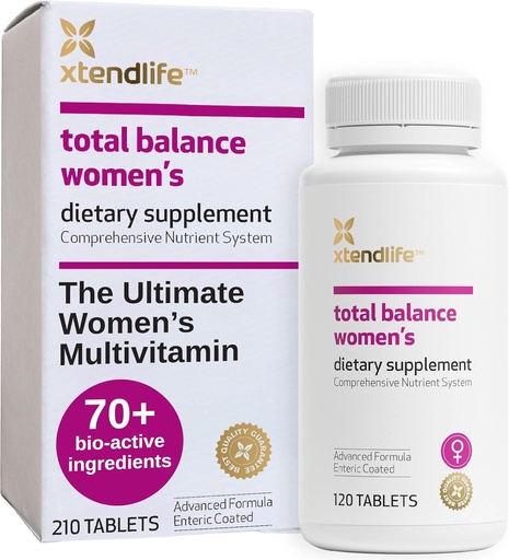 [BRSWIEAKCENRY2YZ] Xtendlife Total Balance Women’s Multivitamin for Immune, Heart, Digestive & Cellular Health - - Daily Support - 70+ Nutrients & Minerals - 30 Day Supply