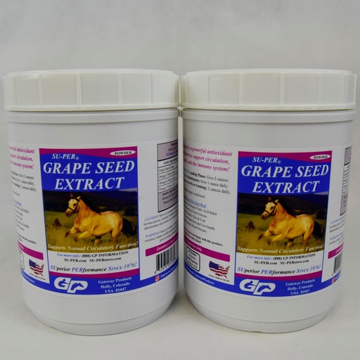 [BRSROHYZPMHAGC3U] SU-PER Grape Seed Extract Horse Antioxidant - Equine Antioxidant Supplement for Performance Horses - Supports Circulation Respiratory Health & Immune System - 2.5 Pounds, (2 Pack)