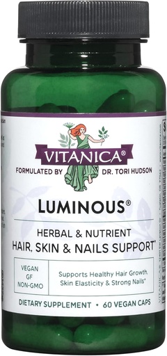 [BRSWIFYMAYHWEALC] Vitanica, Luminous, Hair, Skin and Nail Support, Vegan, 60 Capsules
