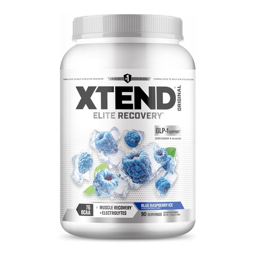[BRSWIZYKBN4REGDK] Xtend Original BCAA Powder, 7g BCAAs and 2.5g L-Glutamine for Muscle Recovery Hydration and Lean Muscle, Sugar Free Intra and Post Workout Drink with Electrolytes, Blue Raspberry Ice, 90 Servings