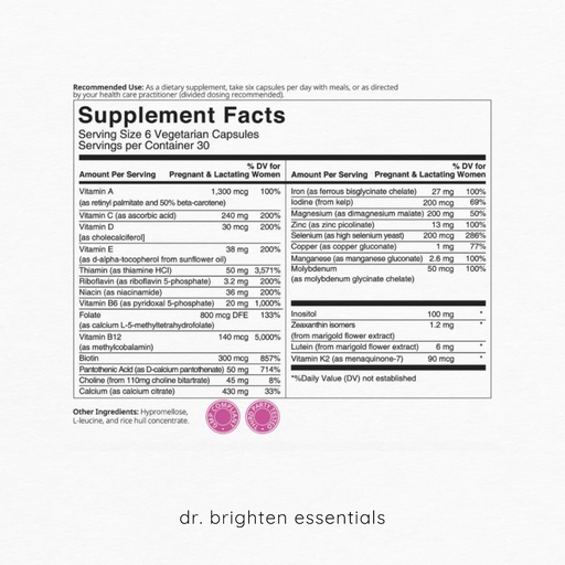 [BRSROFT2OABBSADP] Dr. Brighten Prenatal Plus and Women's Probiotic Pregnancy Support Bundle - Vitamins, Minerals, Probiotics, Prebiotics, and Antioxidants for Pregnant or Nursing Mothers, Non-GMO Vegan, No Gluten