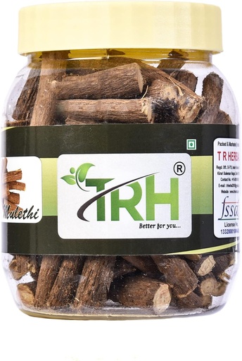 [BRSW2YL3BMCGCDQ6] TRH Mulethi Root Stick|Mulethi Liquorice|Glycyrrhiza glabra|mulethi for Body, Skin, and Hair (200 gm) Pack of (1 x 200gm)