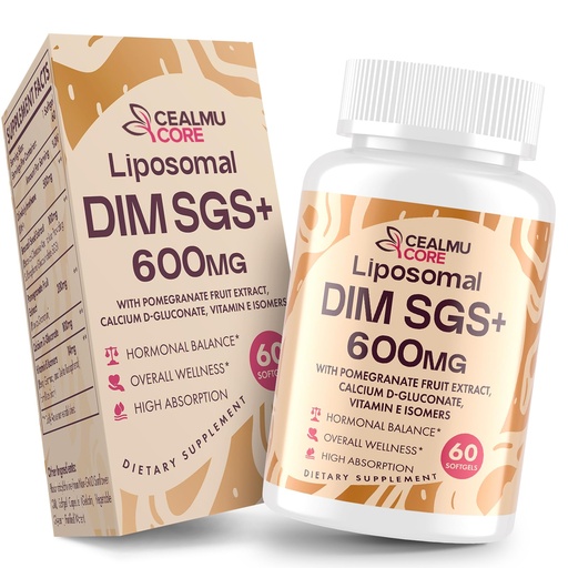 [BRSRAHQEAUOQYHTL] Liposomal DIM SGS Supplement - Estrogen Supplements for Women & Men Contains Sulforaphane Glucosinolate, Vitamin E, Pomegranate Fruit - Support Detox and Antioxidant (1 Pack)
