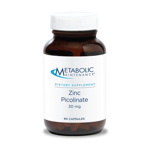 [BRSWIZQEAQCW23D6] Metabolic Maintenance Zinc Picolinate - Supports Healthy Immune System - Delivers 30 mg of Zinc - Highly Bioavailable Superior Absorption - Vegetarian & Hypoallergenic - 90 Servings - 90 Capsules