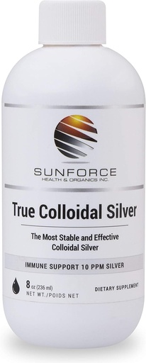 [BRSWYAAKDMFBUFDO] True Colloidal Silver Supplement - 10 ppm | Supplement for Adults and Children (8 OZ)