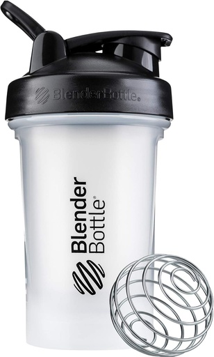 [BRSWGBQFOUMRUFLF] BleterBottle cổ điển V2 Scler Stread hoàn hảo cho Protein Shakes và Pre Workout, 20Ounce, Clear/Black
