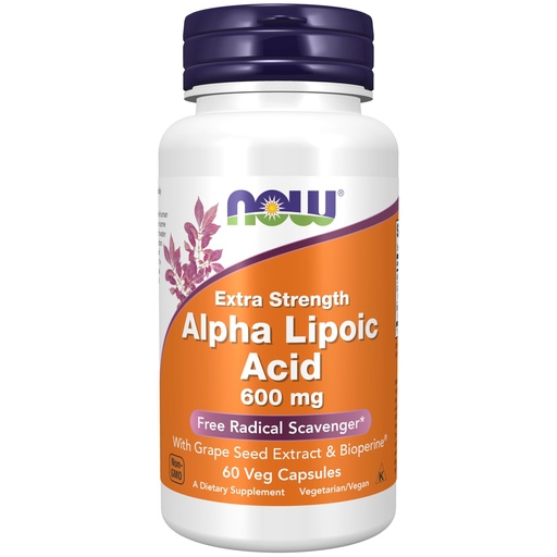 [BRSWIY32BQNB6DAZ] NOW Foods, Alpha Lipoic Acid, 600 mg, 60 Veg Capsules