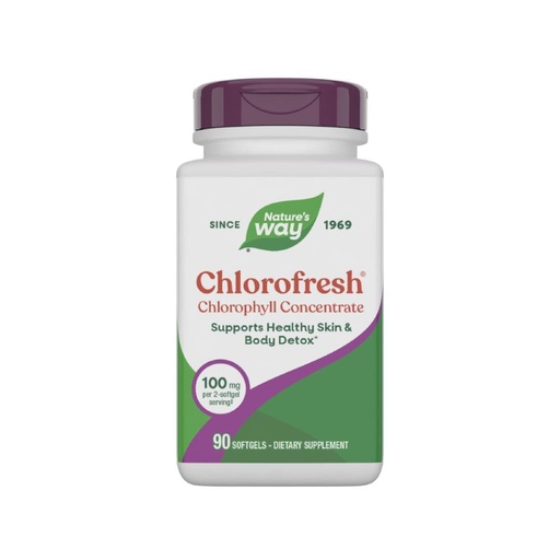 [BRSWIYTYOUEBGG34] Nature's Way Chlorofresh Chlorophyll Concentrate Softgels, Chlorophyllin Copper Complex, Internal Deodorant Supplement, Supports Healthy Skin and Detox Pathways*, 90 Softgels (Packaging May Vary)