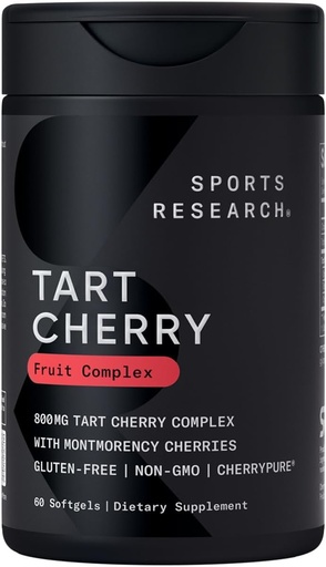 [BRSWIBQZOZ6R2H3C] Zakłady sportowe Tart Cherry Kapsułki - Made from Montmorency Tart Wiśnie - Non-GMO & Gluten Free - 60 Płynne Softgels