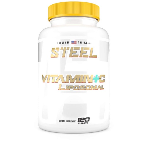 [BRSWYZA3OIBWGEIV] Steel Supplements Vitamin C Liposomal | Immunity, Antioxidant, Cardiovascular Health | 1000mg Vitamin C, Cyclosome Technology | 120 Tablets