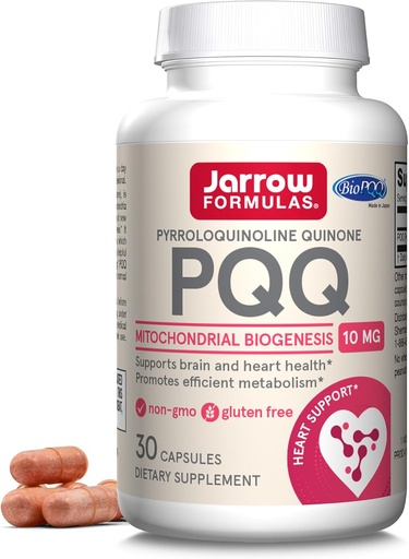 [BRSWIELYAZ7AOG32] Jarrow Formulas® PQQ 10 mg, Dietary Supplement, Heart, Brain, and Metabolism Support, 30 Veggie Capsules, 30 Day Supply