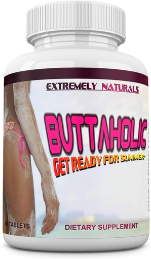 [BRSWGBQ2C4PA2F37] BUTTAHOLIC ženské zadek rozšíření pilulky. Booty Enhancement. Sežeň větší a Curviera Buttse. Extrémní Glutes Enhancer. 60 tablet