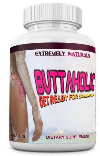 [BRSWGBQ2C4PA2F37] BUTTAHOLIC Female Butt Enlargement Pills. Booty Enhancement. Get Bigger and Curvier Butts. Extreme Glutes Enhancer. 60 Tablets