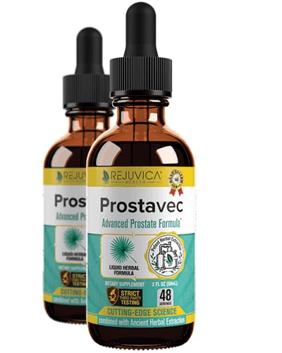 [BRSWGFQPCV6QG2TA] Prostavec Advanced Prostate Support Supplement - Liquid Formula for Faster Absorption with Pygeum, Saw Palmetto, Stinging Nettle + Turmeric & Damiana - Vegan, Non-GMO - 4 fl oz
